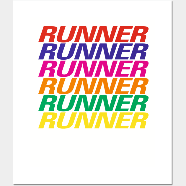 Run For Charity - Runner T-Shirt Wall Art by ahgee